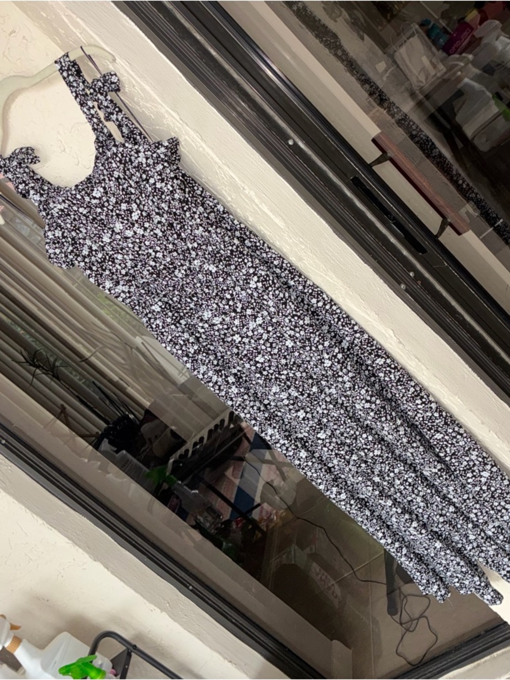 Blue Rain Black & White Floral Tie-Strap Jumpsuit - Picture 4 of 7